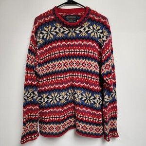 Vintage ABERCROMBIE & FITCH The Harvest Sweater Chunky Knit Ramie Cotton SMALL